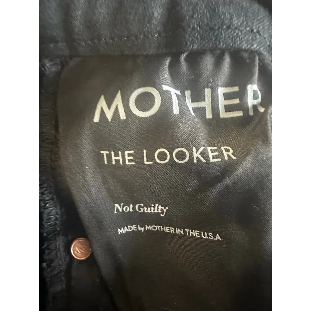 MOTHER The Looker Skinny Jeans in Not Guilty in Black Size 27 - Picture 9 of 10